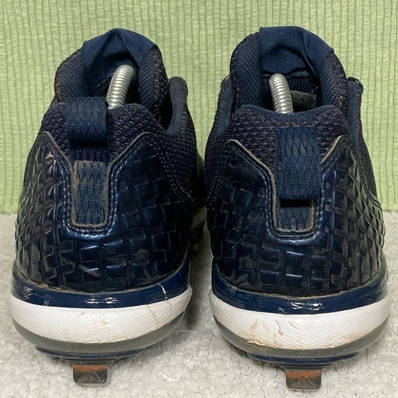 Adidas Poweralley 5 Black/Blue Baseball Athletic Cleats Shoes Mens Size US 10 - Picture 4 of 10